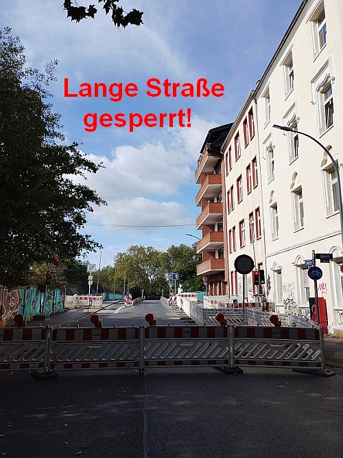 Sperrung Lange Straße